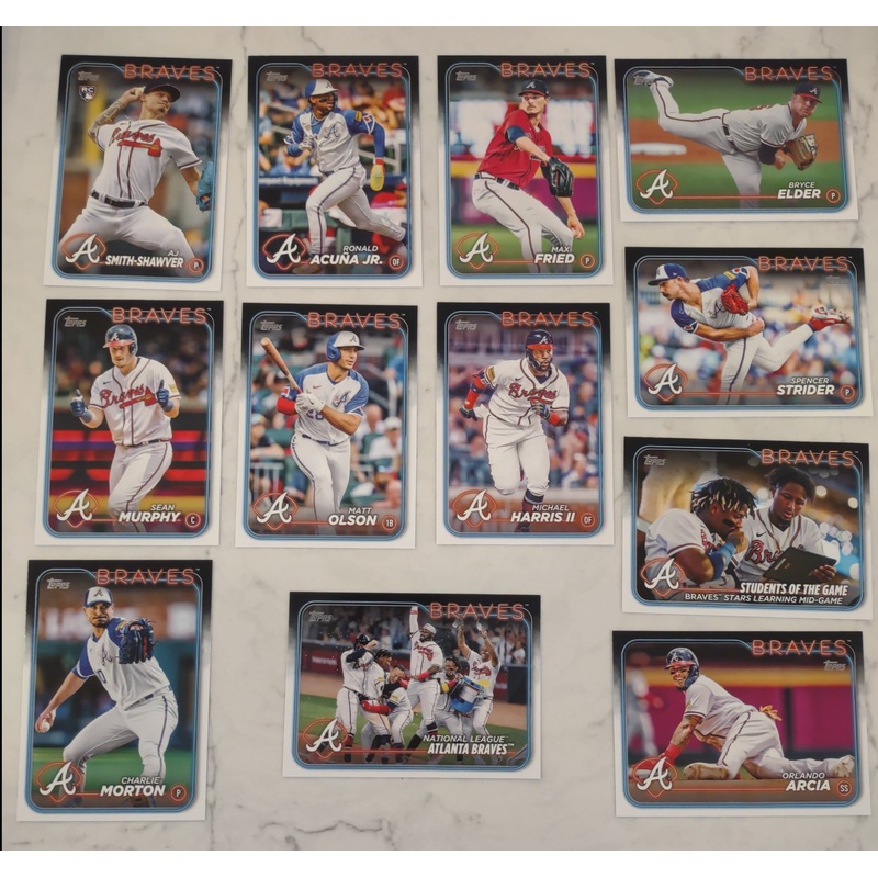 2024 Topps Series 1 Team Set Atlanta Braves Acuna Strider