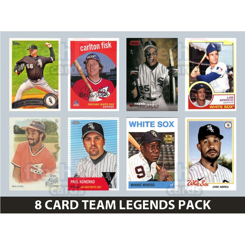 Chicago White Sox 8 Card Legends Pack 2023 Topps Bowman Frank Thomas Fisk