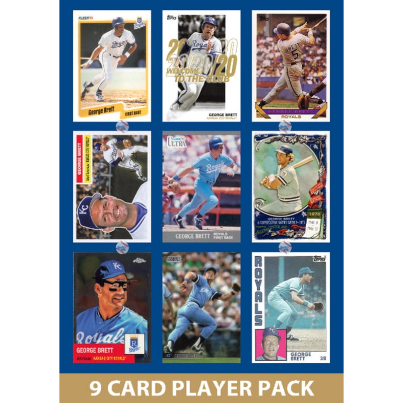 George Brett Kansas City Royals 9 Card Legend Pack Topps Bowman 2025 2024 2023