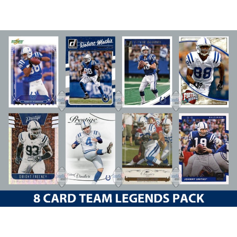 Indianapolis Colts 8 Card Legends Pack Donruss Topps Panini