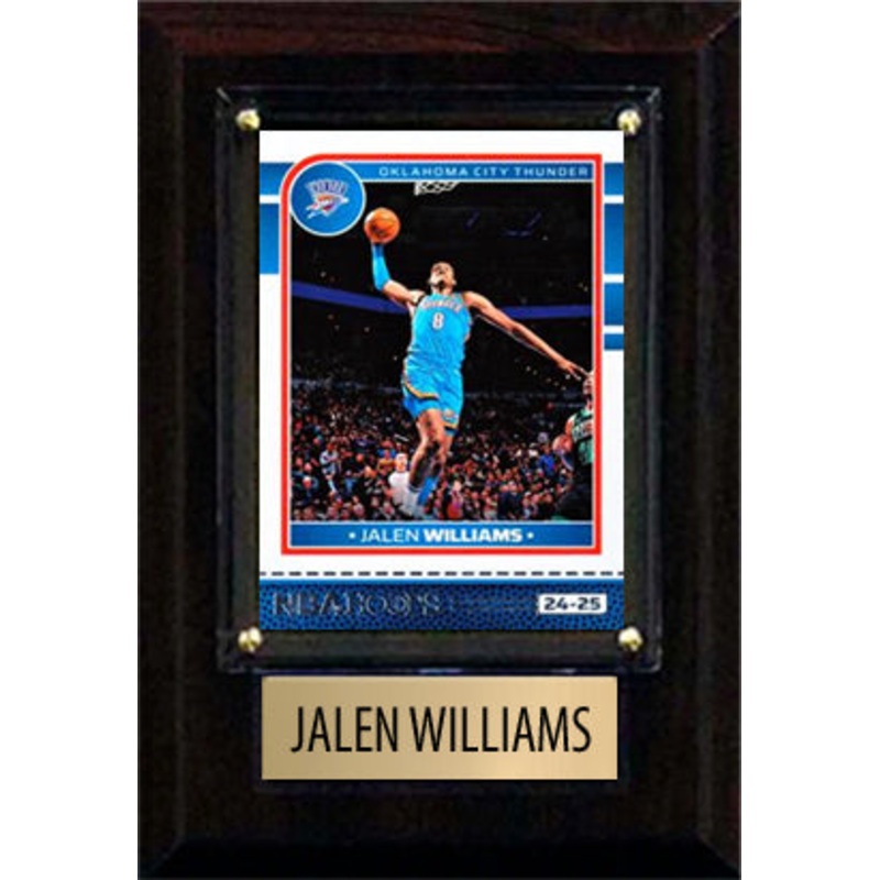 Jalen Williams OKC Oklahoma City Thunder 2025  Hoops Prizm Donruss 4×6 Plaque