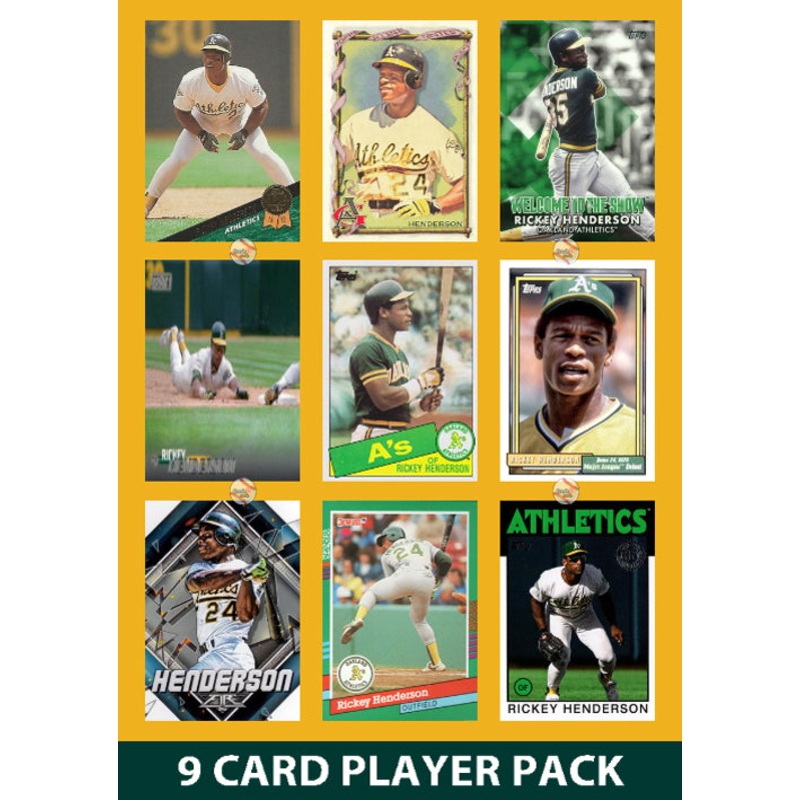 Rickey Henderson Oakland As 9 Card Legend Pack Topps Bowman 2025 2024 2023