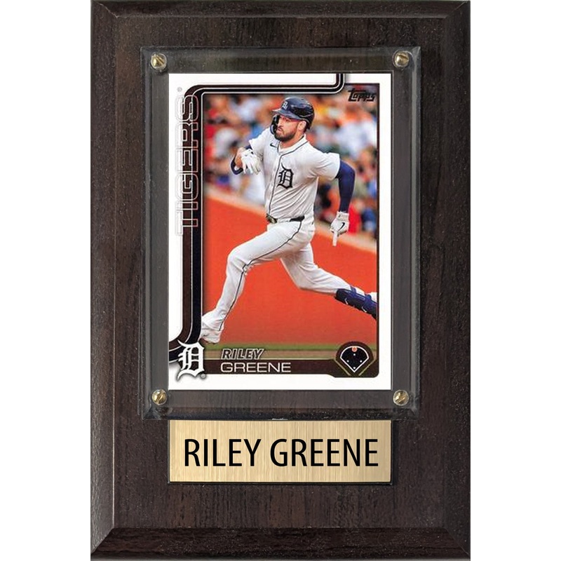 Riley Greene Detroit Tigers 2025 2024 Topps Bowman 4×6 Gift Plaque