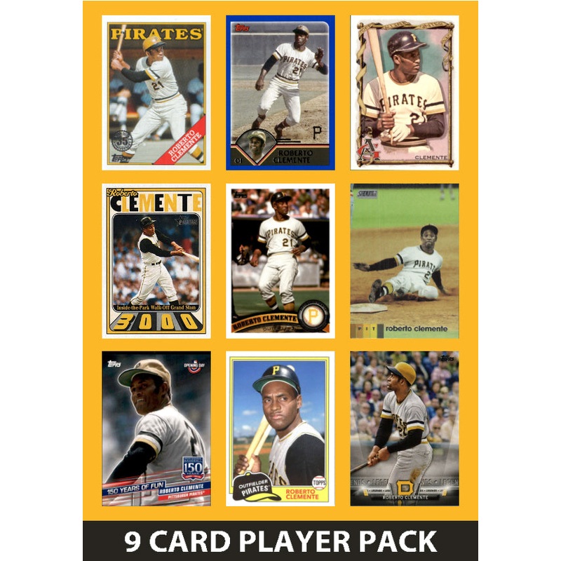 Roberto Clemente 9 Card Legend Pack 2025 2024 2023 2022 Topps Archives Ginter Pittsburgh Pirates