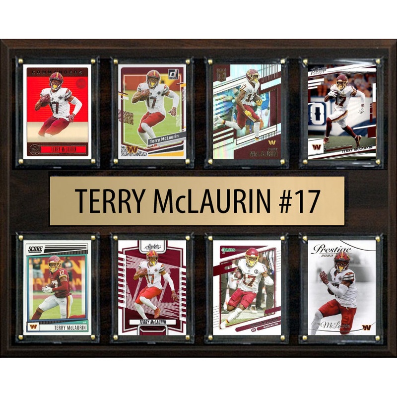 Terry McLaurin #17 8 Card Plaque Donruss Score Panini 2023 2024 Washington Commanders