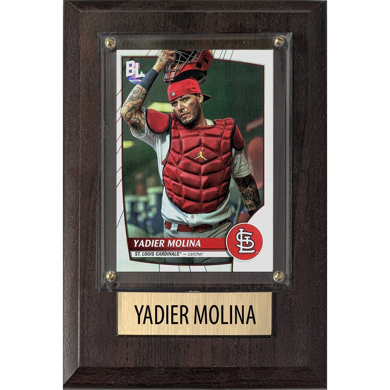 Yadier Molina St Louis Cardinals 2025 2024 Topps Bowman 4×6 Gift Plaque
