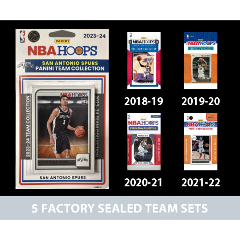 2023-24 NBA HOOPS San Antonio Spurs Team Set MultiPack Wembanyama 2022 2018 2019