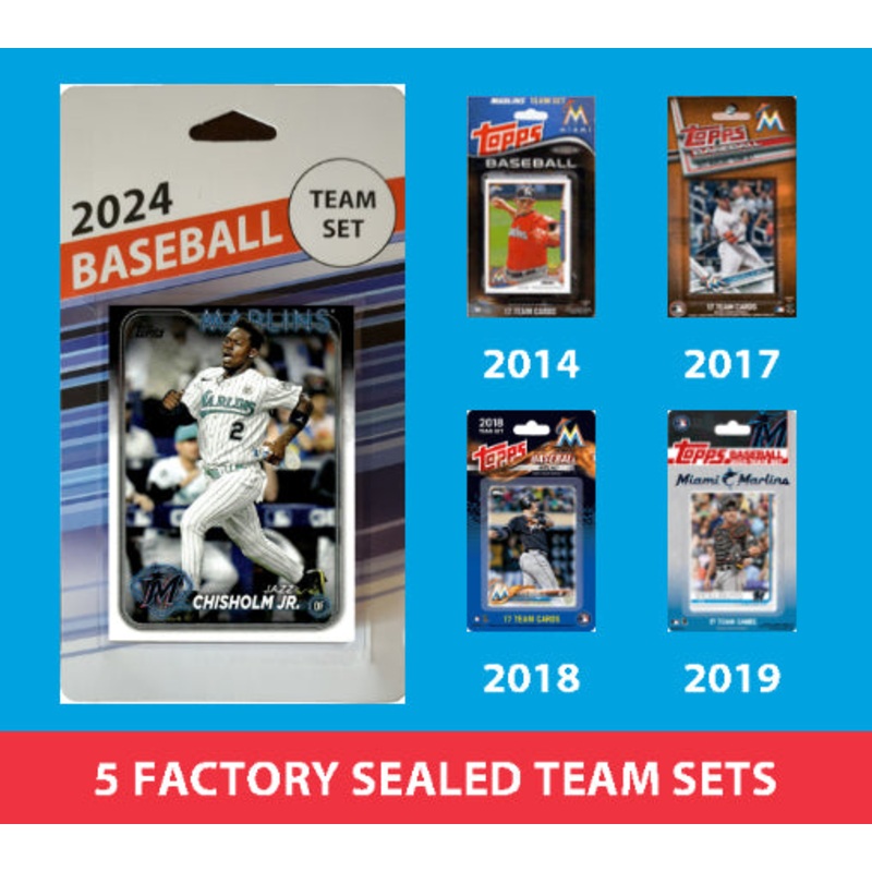 2024 Topps Series 1 Miami Marlins Team Set MultiPack 2019 2018 2017 2014 Yelich Jazz