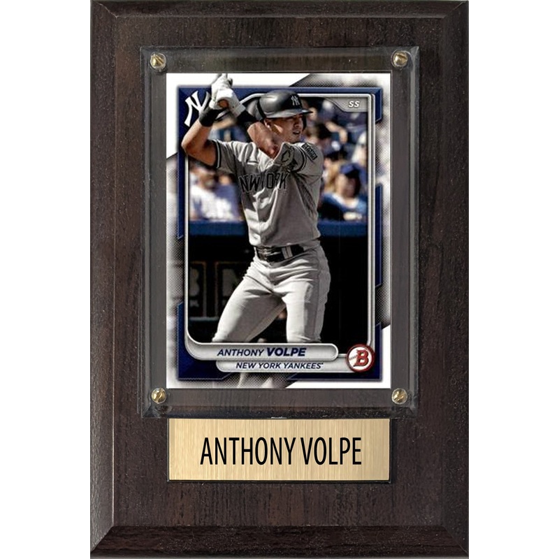 Anthony Volpe New York Yankees 2025 2024 Topps Bowman 4×6 Gift Plaque