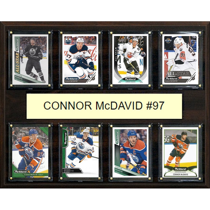 Connor McDavid #97 Edmonton Oilers Plaque 8 Cards Upper Deck Parkhurst