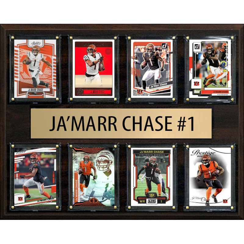 Ja’Maar Chase 8 Card Plaque Donruss Score Panini 2023 2024 CincinnatI Bengals