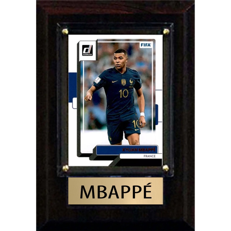 Kylian MBappe 2022 Donruss #51 4×6 Soccer Card Plaque