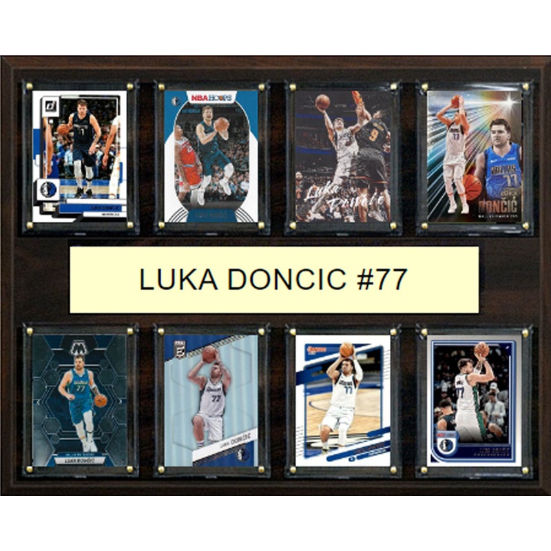 Luka Doncic #77 Plaque 8 Cards Hoops Prizm Donruss 2023 2024 2022 Dallas Mavericks