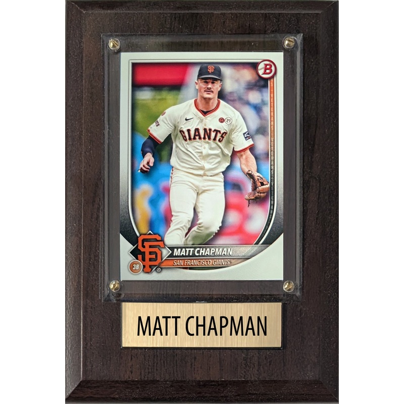Matt Chapman San Francisco Giants 2025 2024 Topps Bowman 4×6 Gift Plaque