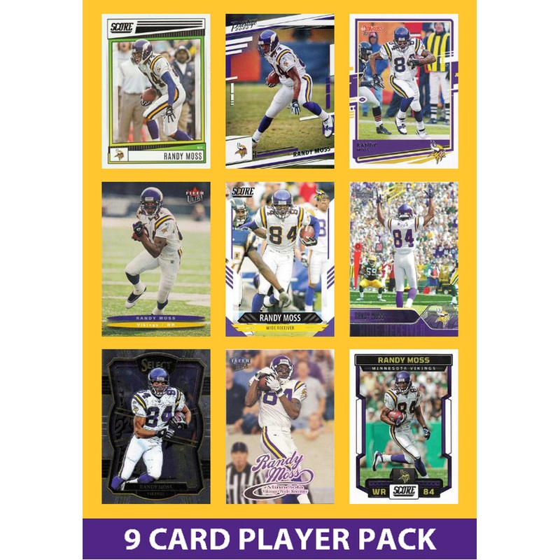 Randy Moss 9 Card Legend Pack Donruss  2024 2025  Topps Panini Score Minnesota Vikings