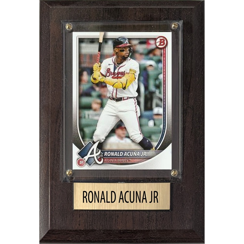 Ronald Acuna Jr Atlanta Braves 2025 2024 Topps Bowman 4×6 Gift Plaque