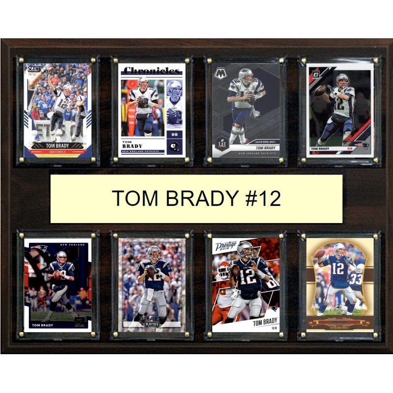 Tom Brady Plaque 8 Cards 12 ” x 15″ Donruss Score Panini New England Patriots