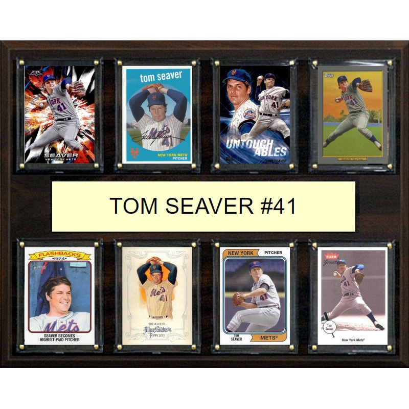 Tom Seaver 41 8 Card Plaque Topps Bowman 2025 2024 New York Mets