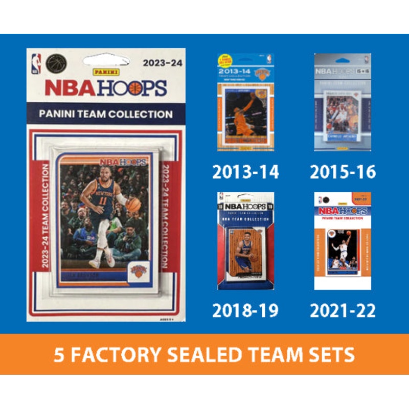 2023-24 NBA HOOPS New York Knicks Team Set MultiPack Brunson Carmelo 2022 2015