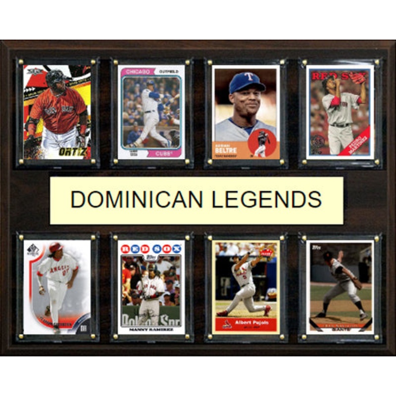 Dominican Republic Legends Plaque 8 Cards David Ortiz Beltre Pujols Sosa