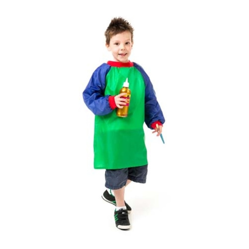 “Junior Artist Smock Green & Blue (Ages 5-8)”