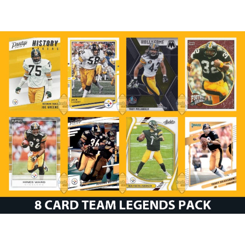 Pittsburgh Steelers 8 Card Legends Pack Donruss Topps Panini Polamalu