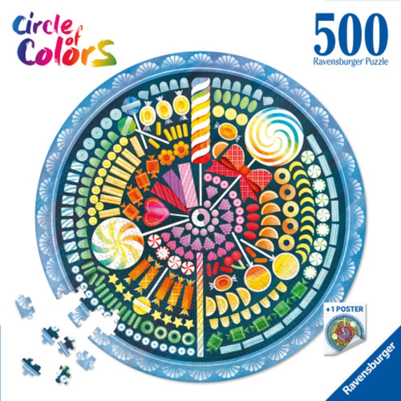 “Ravensburger 500pc – Circle of Colors Candy Puzzle”