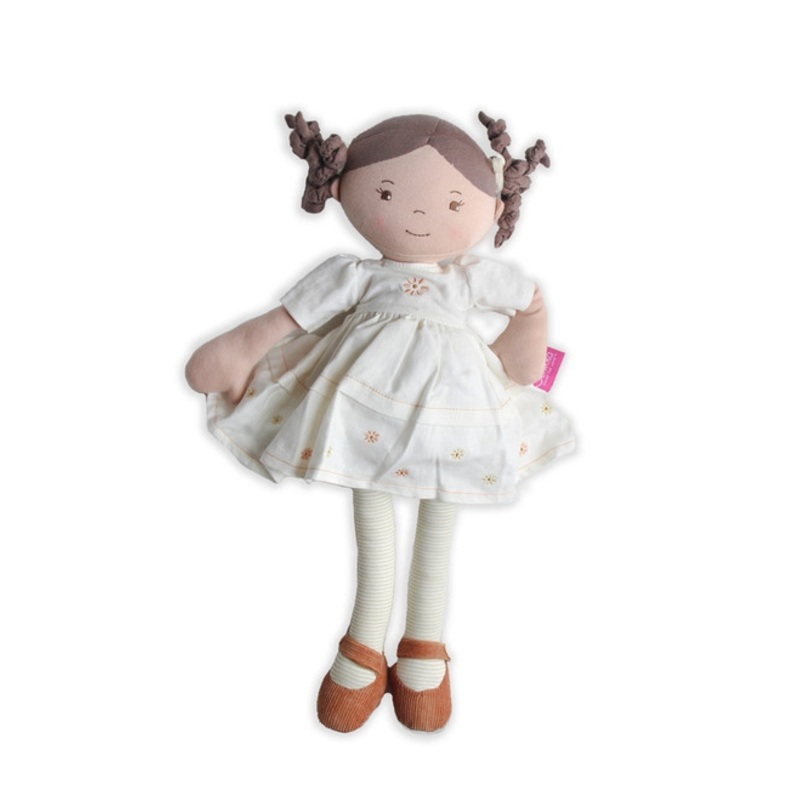 “Bonikka – Cecilia Linen Rag Doll with Brown Hair”