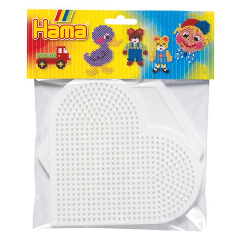 “Hama Beads – Large Pegboards – Heart and Hexagon”