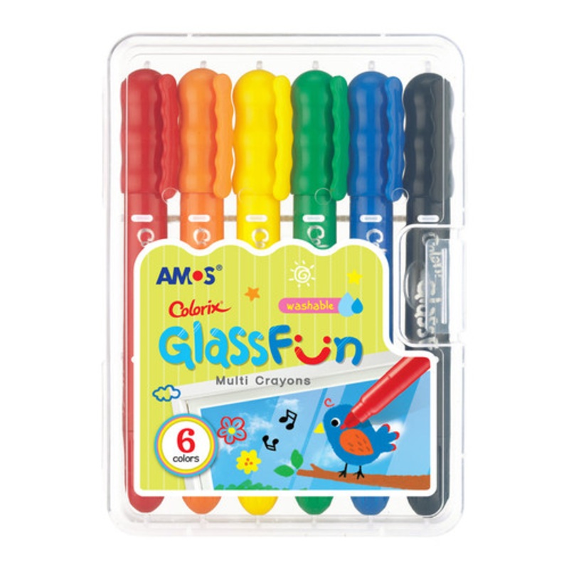 “Amos – Colorix Glass Fun Crayons 6pk”