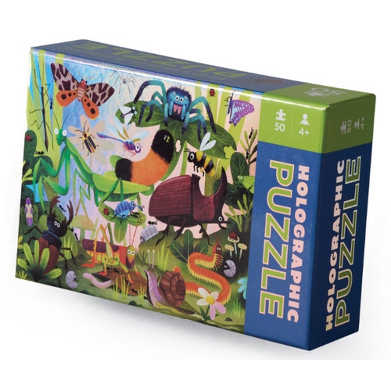 “Crocodile Creek 50pc Holographic Puzzle – Backyard Bugs”