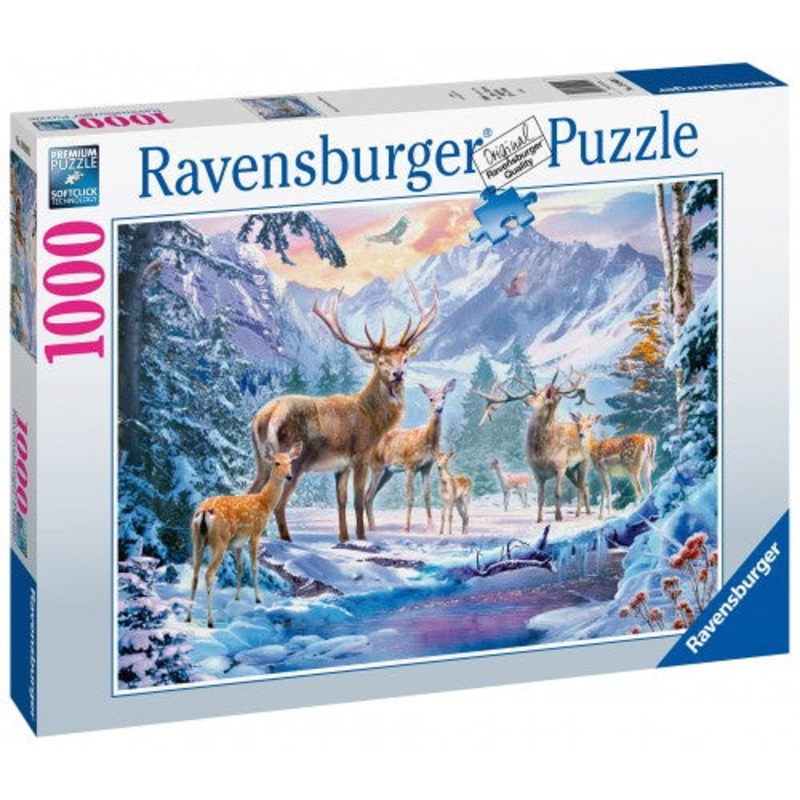 “Ravensburger 1000pc – Deer and Stags in Winter Puzzle”