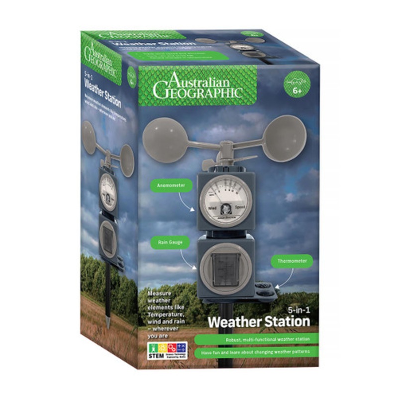 “Australian Geographic – – 5-in-1 Weather Station”