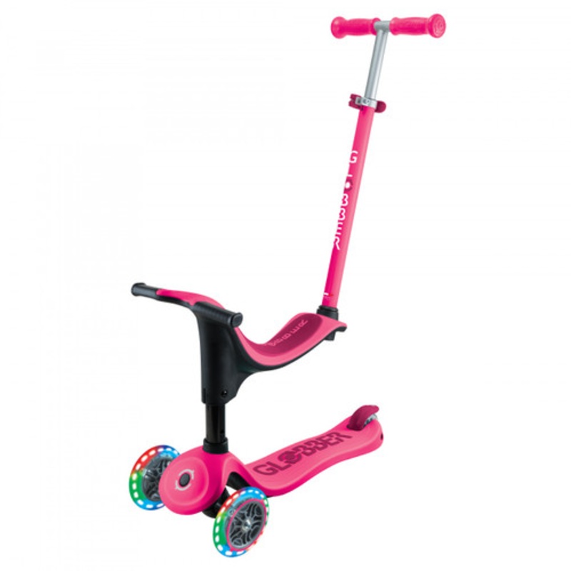 “Globber GO UP SPORTY with Lights Scooter V2 – Fuchsia Pink/ Dark Pink”