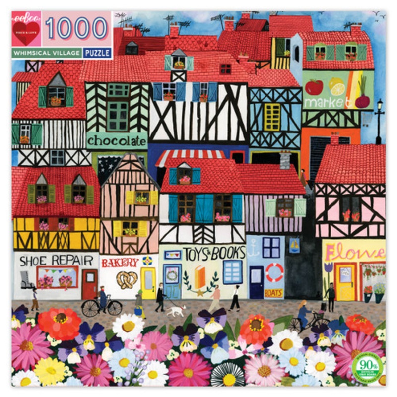 “eeBoo 1000pc – Whimsical Village Puzzle”