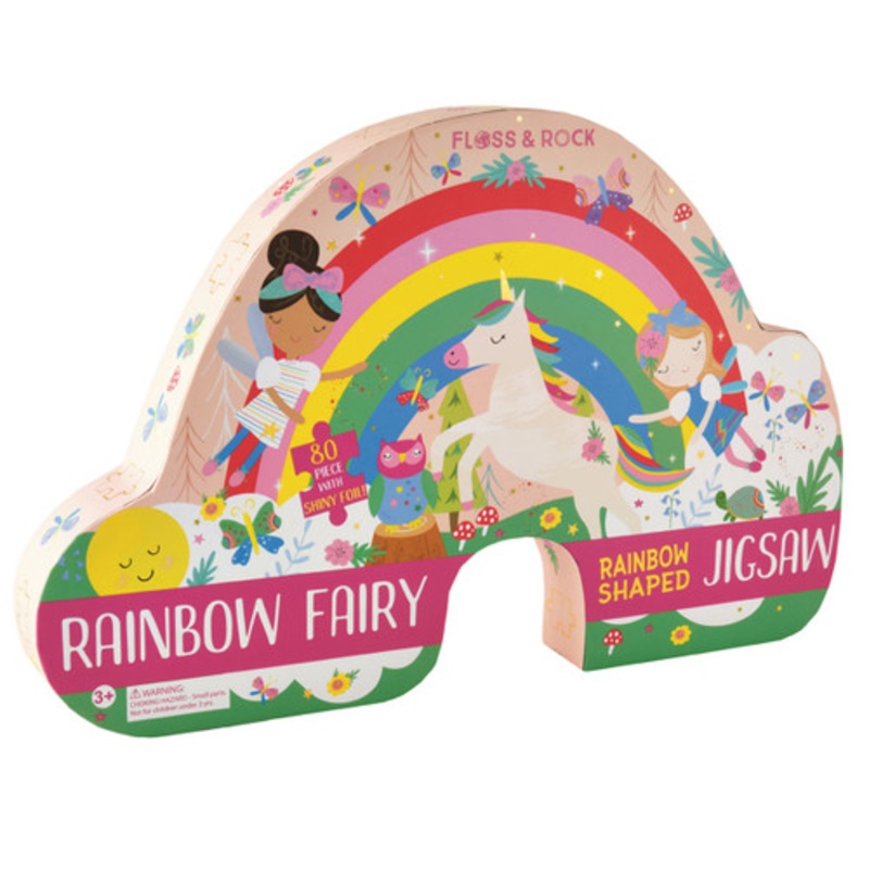 “Floss & Rock 80pc –  Rainbow Fairy Shaped Puzzle”