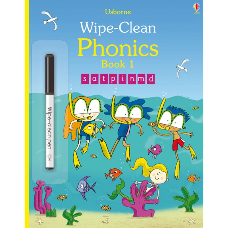 “Usborne Wipe-Clean Phonics Book 1”