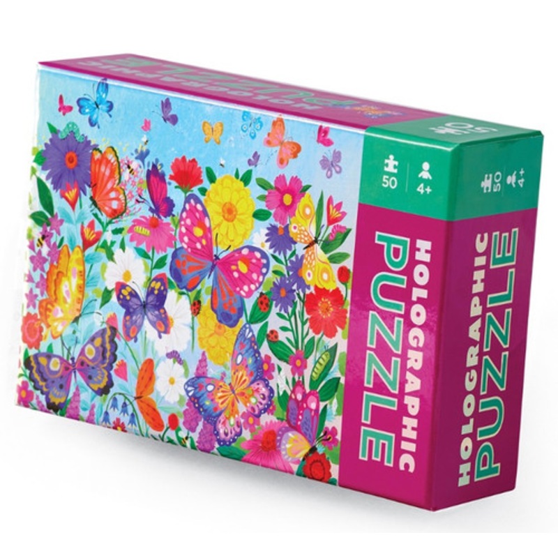 “Crocodile Creek 50pc Holographic Puzzle – Butterflies”