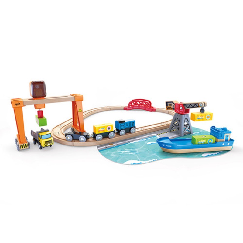 “Hape Rail – Lift & Load Harbour  Set”