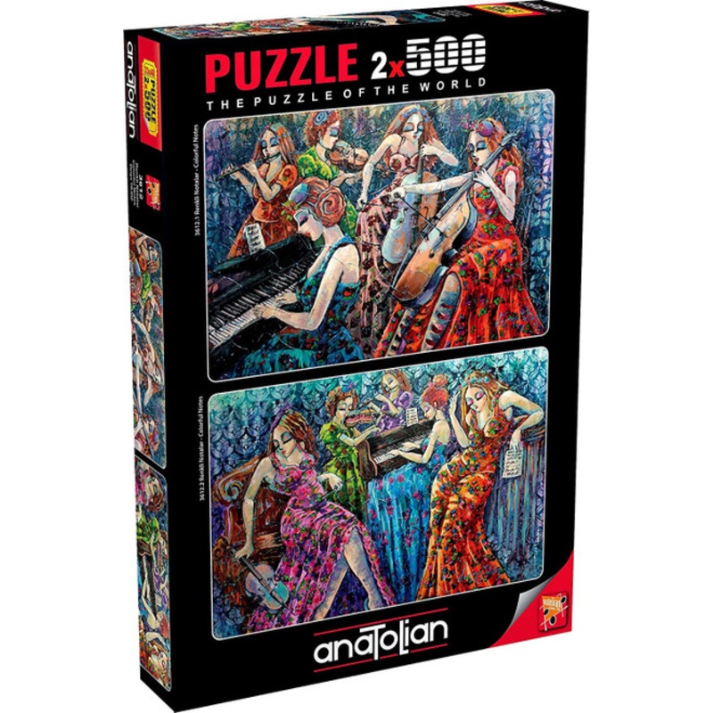 “Anatolian 2 x 500pc – Colourful Notes Puzzle”