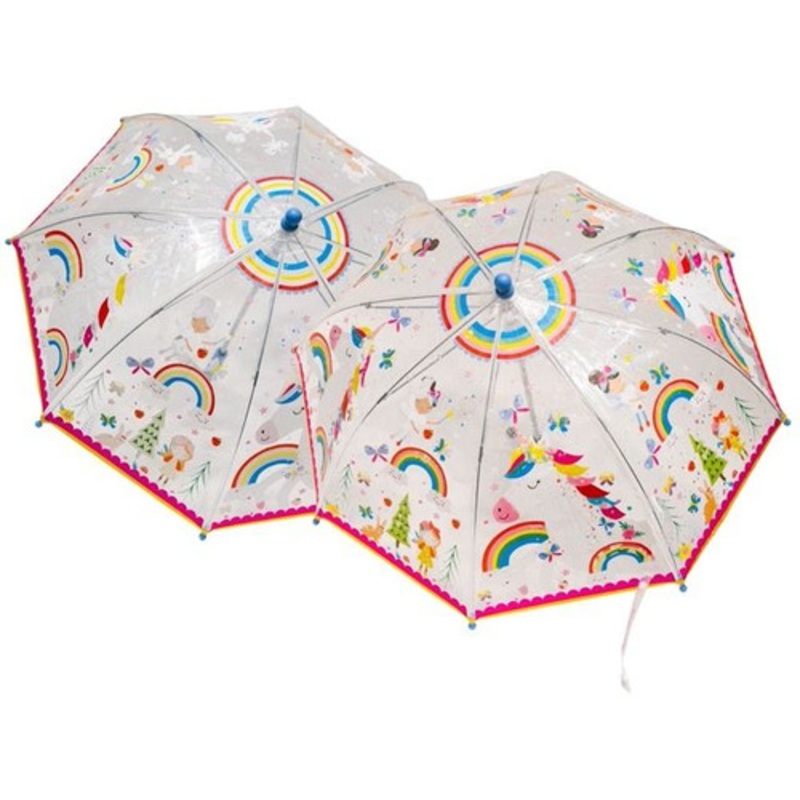 “Floss & Rock – Colour Changing Umbrella – Rainbow Fairy Transparent”