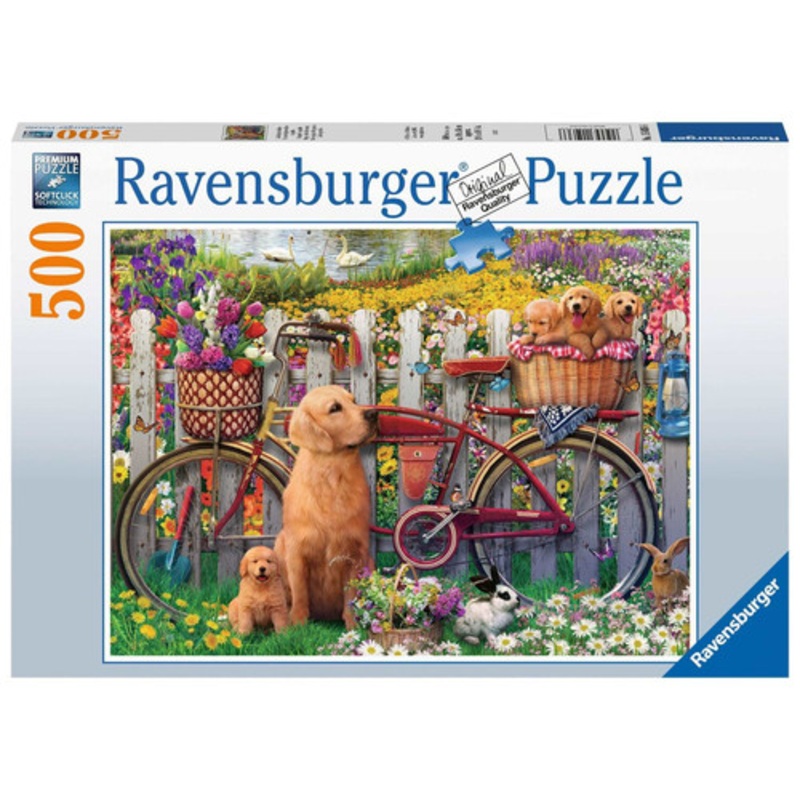 “Ravensburger 500pc – Cute Dogs in the Garden”
