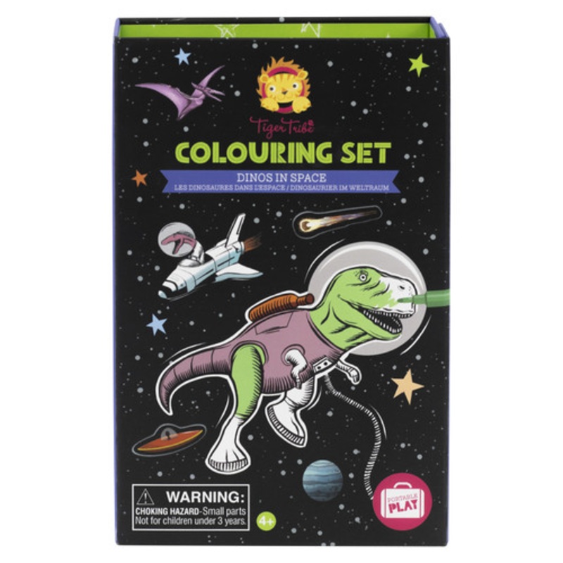 “Tiger Tribe Colouring Set – Dinos in Space”