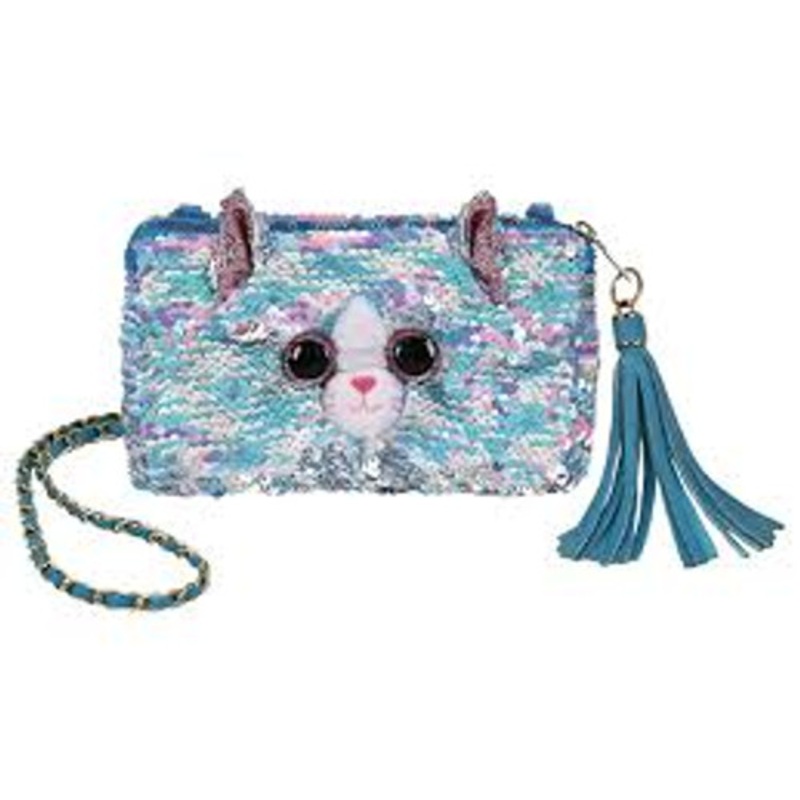 “Beanie Boos Sequins Square Purse – Whimsy the Cat”