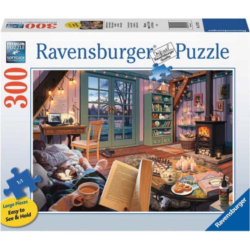 “Ravensburger 300pc – Cozy Retreat Large Format Puzzle”