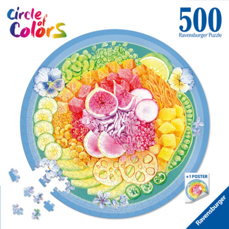 “Ravensburger 500pc – Circle of Colors Poke Bowl Puzzle”