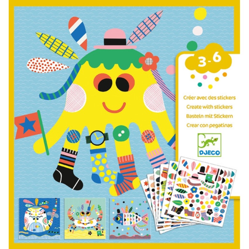 “Djeco – Sea Creatures Stickers”