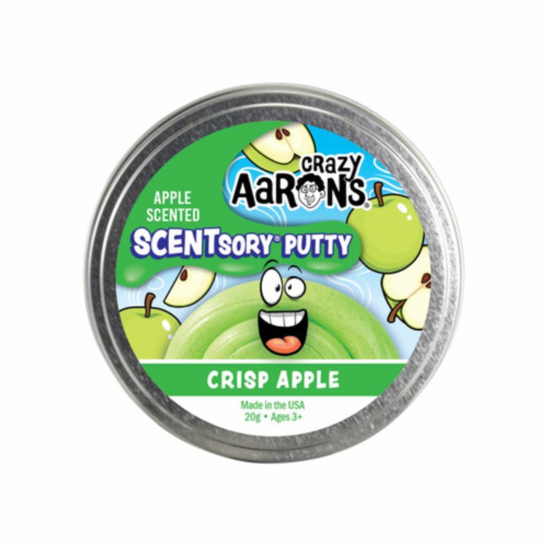 “Crazy Aaron’s Apple Scented SCENTsory Putty – Crisp Apple 2.75″ Tin”