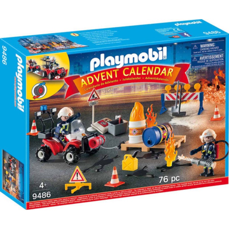 “Playmobil – Advent Calendar – Construction Fire Rescue 9486 *Damaged Packaging*”