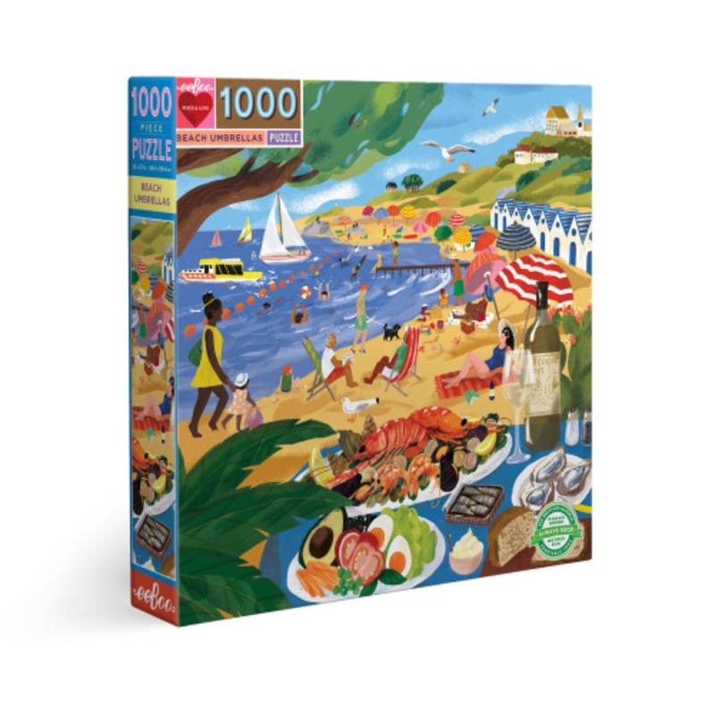 “eeBoo 1000pc – Beach Umbrellas Puzzle”